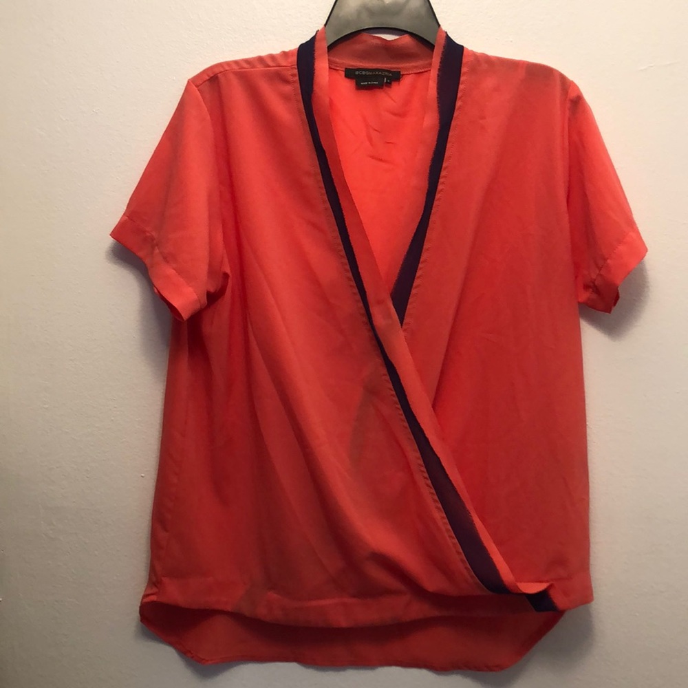 BCBG MAXAZRIA Orange blouse small